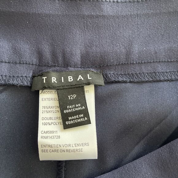 Tribal Pull On Ponte Skort (12 Petite) Navy - New No Tags - Picture 6 of 9